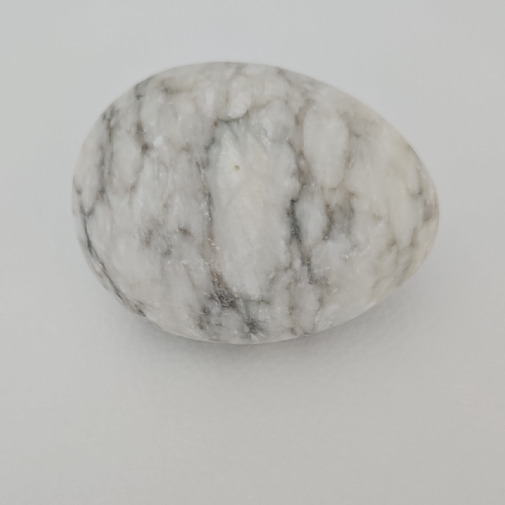 Vintage Alabaster Stone Egg With Flat Side